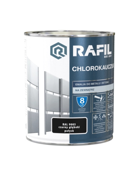 RAFIL CHLOROKAUCZUK CZARNY GŁĘBOKI POŁ. 9005 0,75L RAFIL CHLOROKAUCZUK CZARNY GŁĘBOKI POŁ. 9005 0,75L